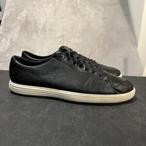 Cole Haan Grand Crosscourt Shoes Mens 10 Black Leather Grand OS Sneakers C27974
